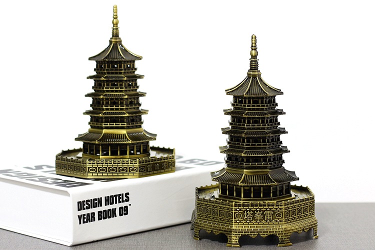 雷峰塔合金模型 杭州記憶的精致縮影