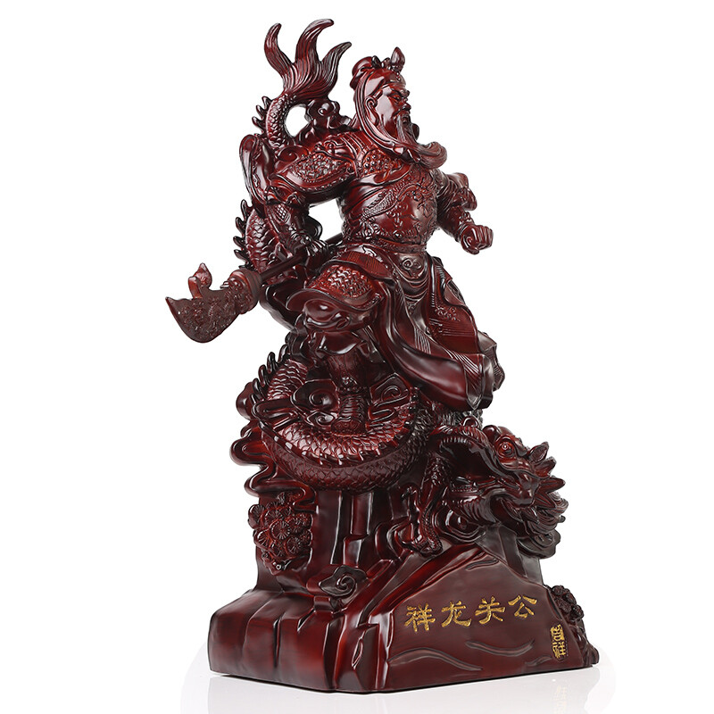 吉善緣祥龍關(guān)公擺件 武財(cái)神像中的工藝之美